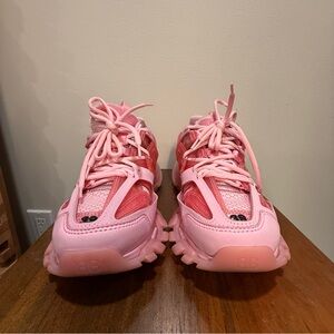 Balenciaga Track Clear Sole Sneaker in Pink, 39
